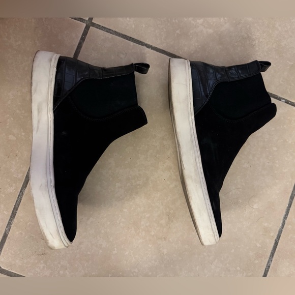 H&M Suede High Top Platform Sneakers (Black, 6) - Picture 4 of 5